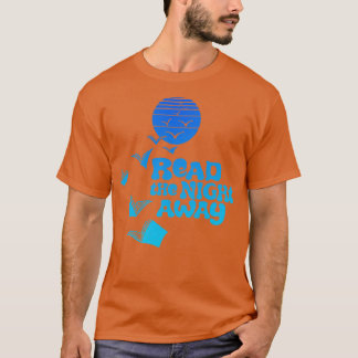 Camiseta Leer el azul retro de la noche