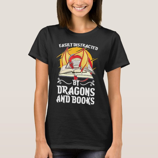 Camiseta Leer El Gusano De Libros Fácilmente Distraído Por  (Anverso)