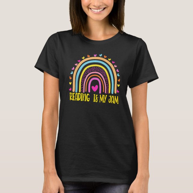 Camiseta Leer el leopardo arcoiris de la profesora Reading  (Anverso)