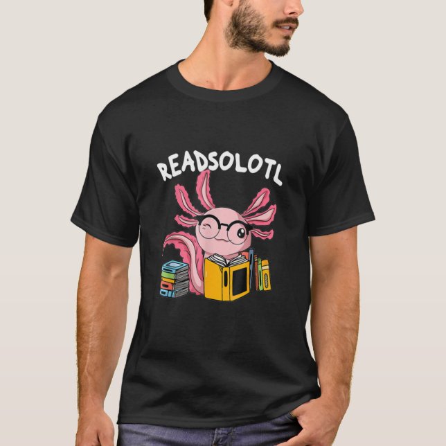 Camiseta Leer el libro Axolotl Leer libros de pescado L (Anverso)