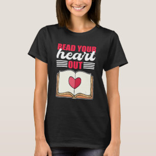 Camiseta Leer el libro de bibliotecas de Heart Out