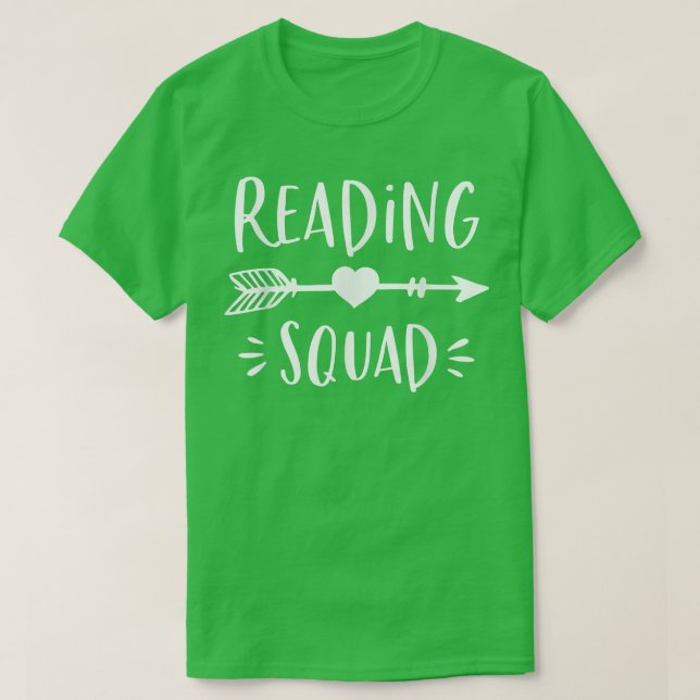 Camiseta Leer el libro de lectura de Squad divertida (Diseño del anverso)