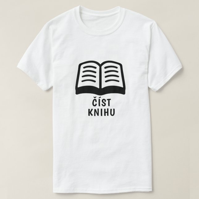 Camiseta Leer el libro en checo (Diseño del anverso)