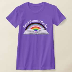 Camiseta Leer el orgullo de progreso de los libros prohibid