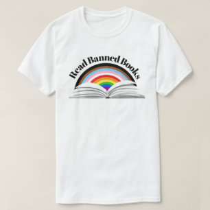 Camiseta Leer el orgullo de progreso de los libros prohibid