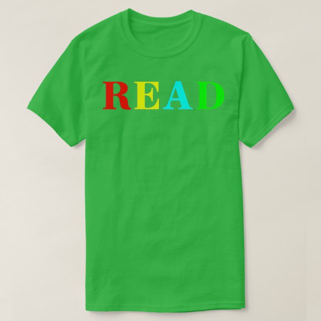 Camiseta Leer en libros de color (Diseño del anverso)