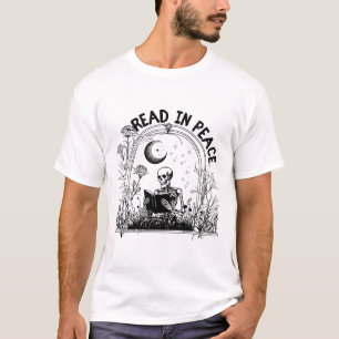 Camiseta Leer En Paz El Tembloroso Profesor Skeleton Leer E