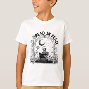 Camiseta Leer En Paz El Tembloroso Profesor Skeleton Leer E
