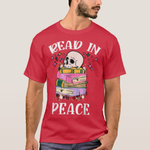 Camiseta Leer en Peace Books Leyendo El Libro De Halloween 