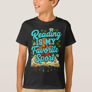 Camiseta Leer es deporte favorito divertido baloncesto gote