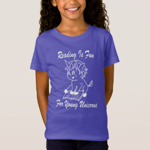 Camiseta Leer Es Divertido Para Jóvenes Unicornios Tee - WL