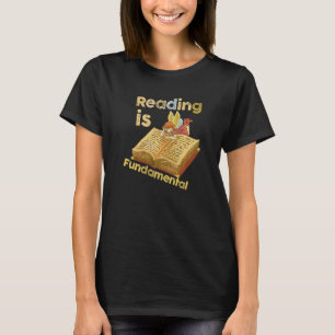 Camiseta Leer es fundamental para la literatura geek litro 