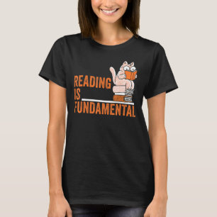 Camiseta Leer es fundamental para la literatura geek litro 