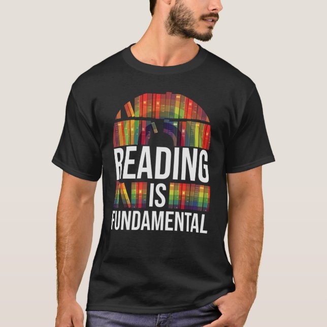 Camiseta Leer es fundamental para la poesía Bookworm y el l (Anverso)