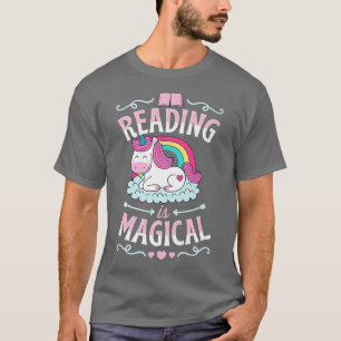 Camiseta Leer es mágico, cursi, escritura de libros de unic