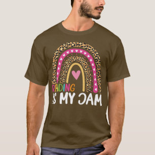 Camiseta Leer es mi arcoiris de leopardo de las mermeladas,