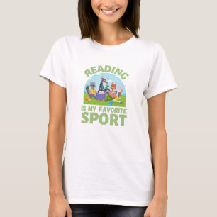 Camiseta Leer es mi bosque favorito de lectura deportiva