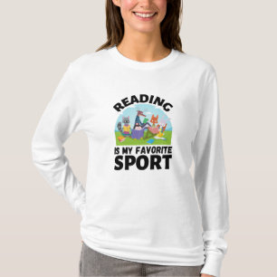 Camiseta Leer es mi deporte favorito Animales leyendo libro