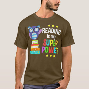 Camiseta Leer es mi lector de libros de Chica Super Power