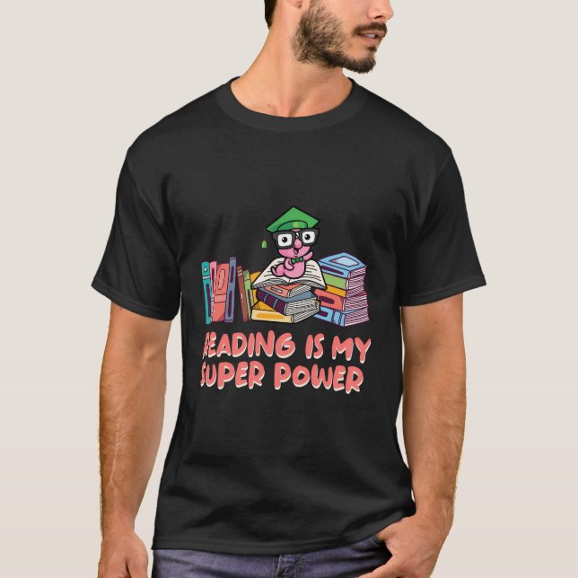 Camiseta Leer es mi libro de canciones de libros de Super P (Anverso)
