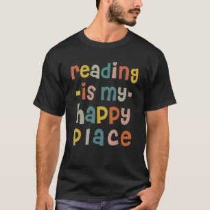 Camiseta Leer es mi libro Happy Place Nerd Reading Vinta