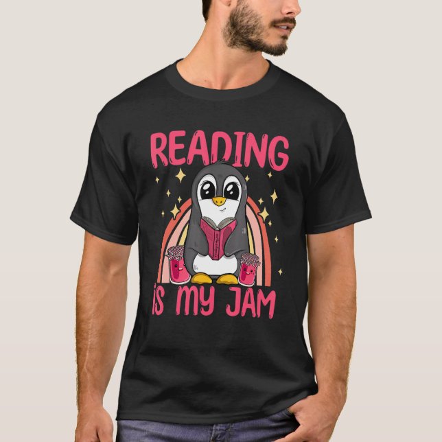 Camiseta Leer es mi mermelada Me encanta leer Gracioso Peng (Anverso)