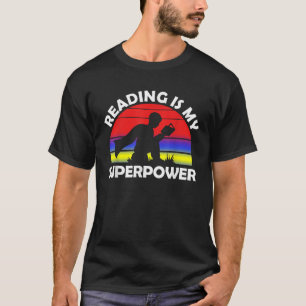 Camiseta Leer es mi superpoder libro de diseño L