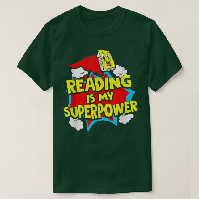 Camiseta Leer es mi superpoder libro de libros Lover Reade (Diseño del anverso)