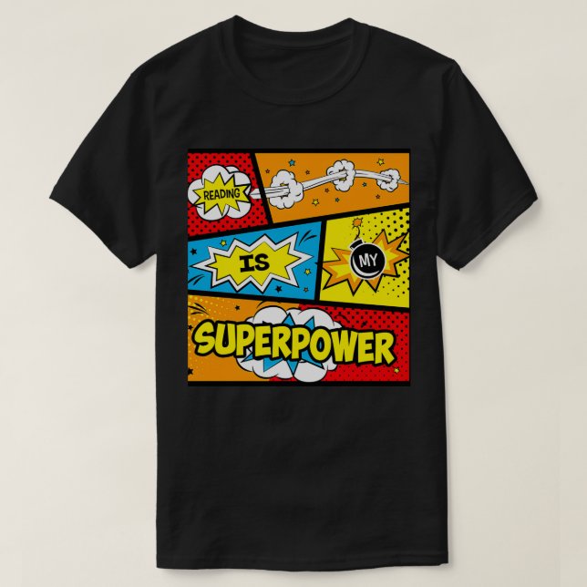 Camiseta Leer es mi superpotencia 2 (Diseño del anverso)
