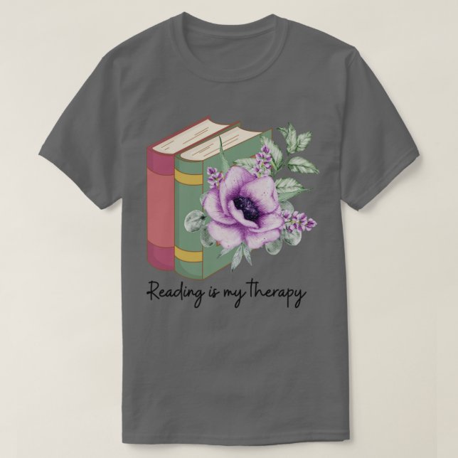 Camiseta Leer es mi terapia 17 (Diseño del anverso)