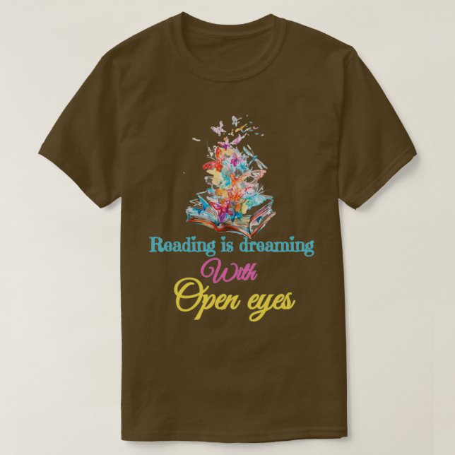 Camiseta Leer es soñar con la lectura de lombrices de ojos  (Diseño del anverso)