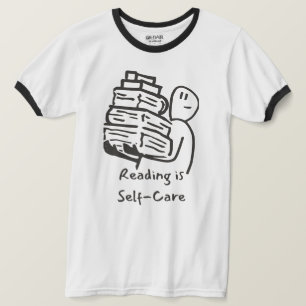 Camiseta Leer es un libro de autocuidado de larga ringer Te