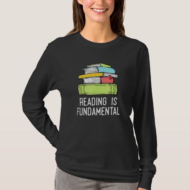 Camiseta Leer es un libro fundamental de lectura de profeso (Anverso)