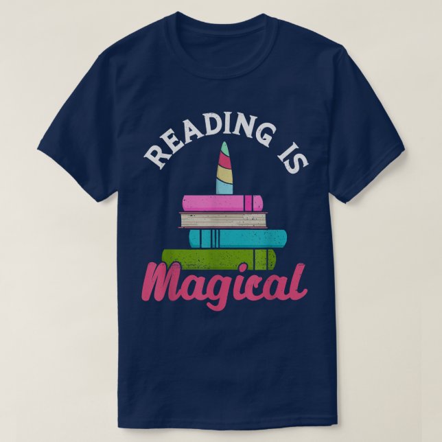 Camiseta Leer es un libro mágico bibliotecario amante (Diseño del anverso)