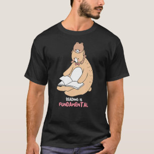 Camiseta Leer es un oso fundamental leyendo a un poeta de B