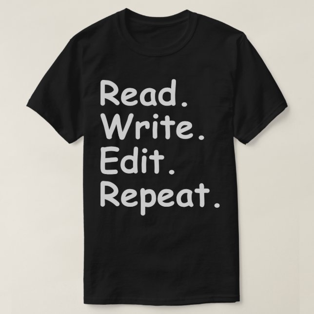 Camiseta Leer escritura, editar y repetir (Diseño del anverso)