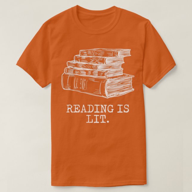 Camiseta Leer está iluminado con meme divertido de libros (Diseño del anverso)