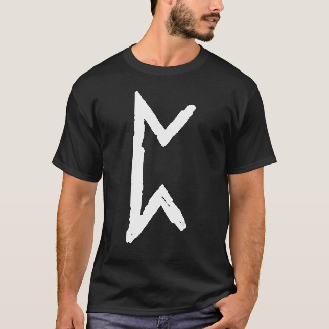 Camiseta Leer Futhark Rune Perthro Letra P (Anverso)