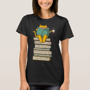 Camiseta Leer Gato - Libro Gracioso Y Duelo De Té Amante Co