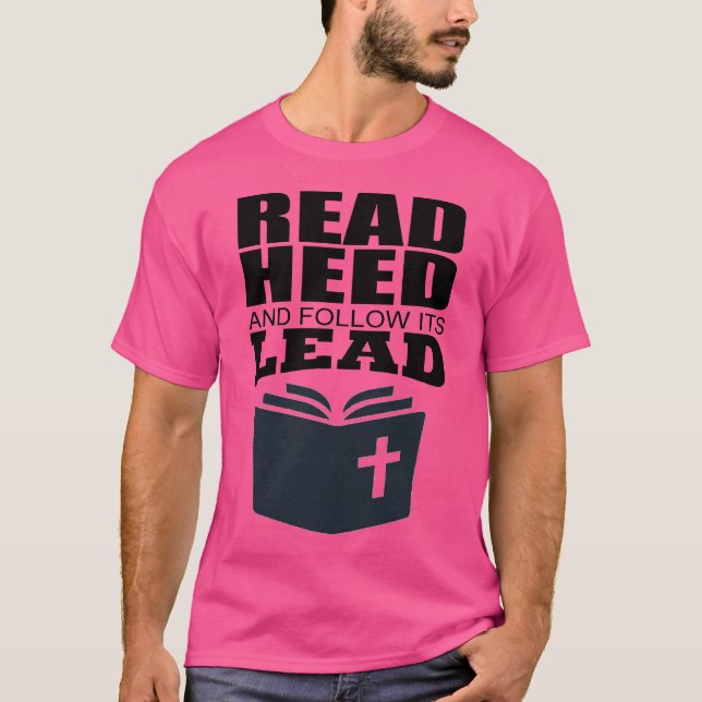 Camiseta Leer la Santa Biblia y seguir su ejemplo (Anverso)
