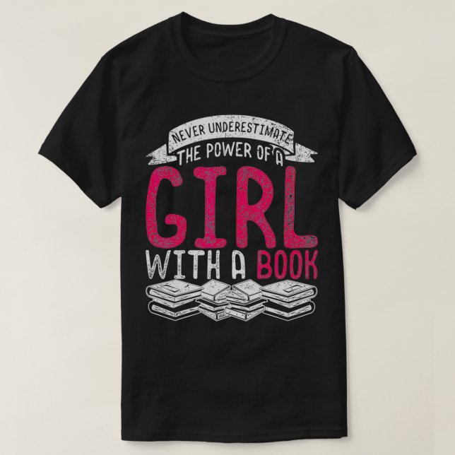 Camiseta Leer libro de Chicas de librerías de la biblioteca (Diseño del anverso)