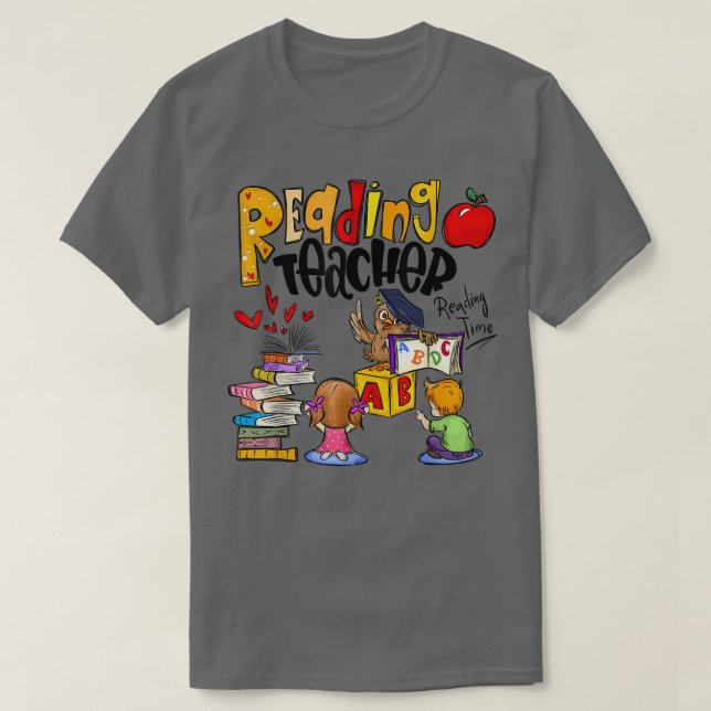 Camiseta Leer libro de profesores hace que profesor sea div (Diseño del anverso)