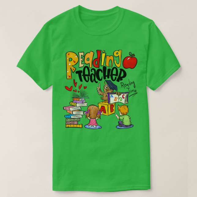 Camiseta Leer libro de profesores hace que profesor sea div (Diseño del anverso)