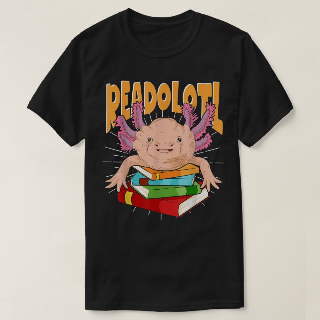 Camiseta Leer libro Salamander Readolotl Amphibian Bookwo (Diseño del anverso)
