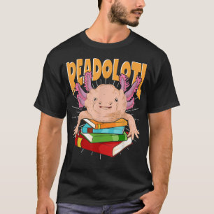 Camiseta Leer libro Salamander Readolotl Amphibian Bookwo