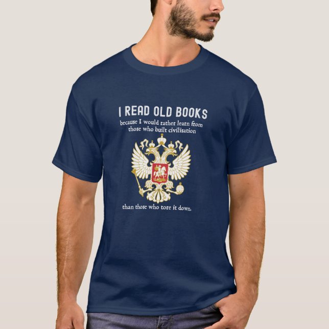 Camiseta Leer libros antiguos contra la cultura de la cance (Anverso)