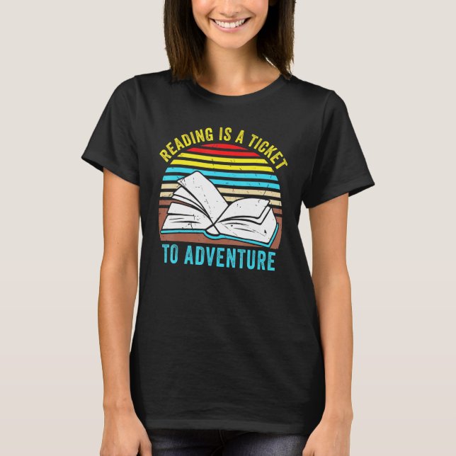 Camiseta Leer libros divertidos es un pasaje para Adven (Anverso)