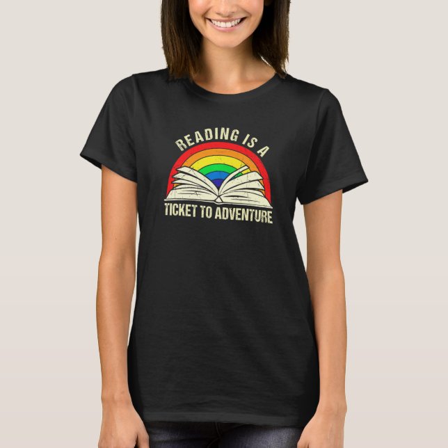 Camiseta Leer libros divertidos es un pasaje para aventurar (Anverso)
