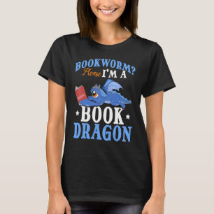 Camiseta Leer libros Fantasía Creatividad Cuta libro Dragon