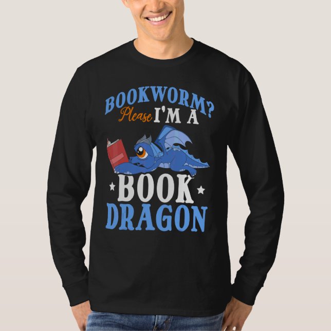 Camiseta Leer libros Fantasía Creatividad Cuta libro Dragon (Anverso)